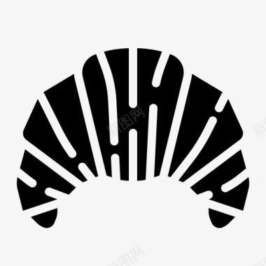 法式鹅肝牛角面包烘焙面包图标图标