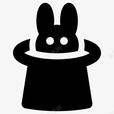 魔法兔子帽子图标图标
