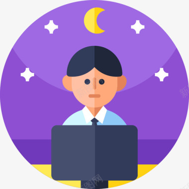 晚上晚上165办公室公寓图标图标