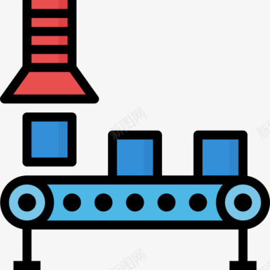 厂房生产生产seo90线性颜色图标图标