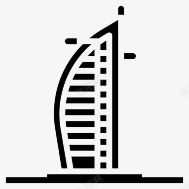 阿拉伯塔建筑迪拜图标图标