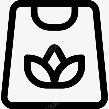 环保标志设计购物袋可生物降解环保图标图标