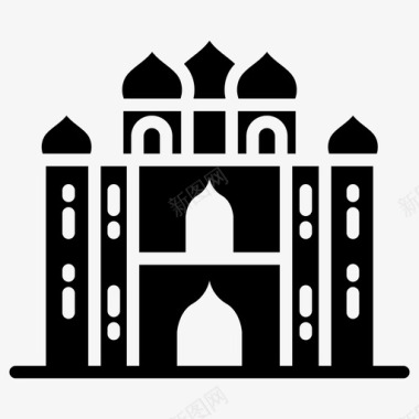 莫哈塔宫殿建筑卡拉奇地标克利夫顿纪念碑图标图标