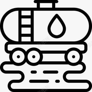 核辐射污染漏油污染42线性图标图标