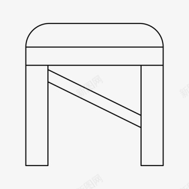 俯视桌子桌子椅子装饰图标图标