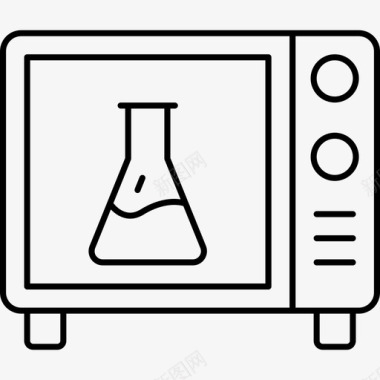 新微波炉微波炉实验烧瓶图标图标
