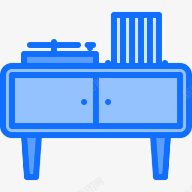 家具图标古董家具131蓝色图标图标
