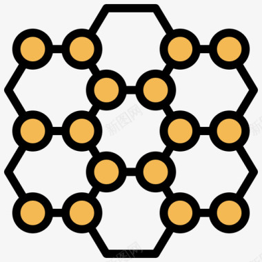 分子分子科学134线性颜色图标图标