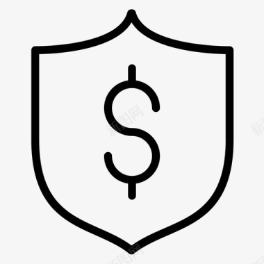 金融保护保险货币图标图标