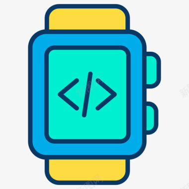 手表CASIO智能手表编码21线性颜色图标图标