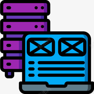 矢量服务器服务器datascience15线性颜色图标图标