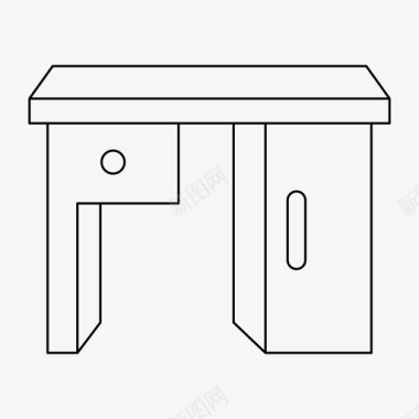 办公室伏案工作办公桌家具办公室图标图标