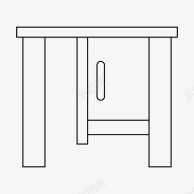 家具桌子背景书桌装饰家具图标图标