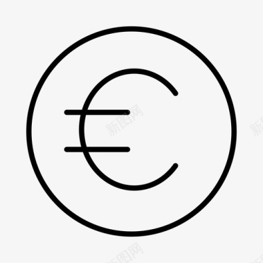 火焰欧元图标欧元银行硬币图标图标