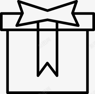 庆祝圣诞节礼物生日盒子图标图标