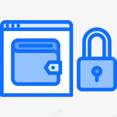 数字钱包数据保护34蓝色图标图标