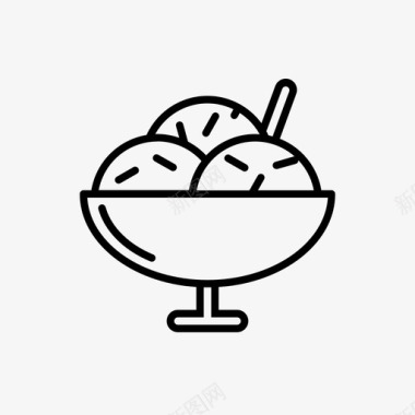 冰淇淋勺美味洒图标图标