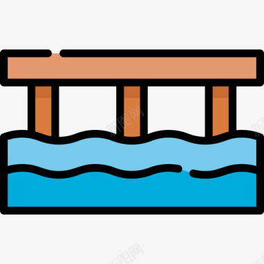 跳水桥墩跳水31线形颜色图标图标