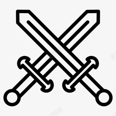 十字剑战斗工具光剑图标图标