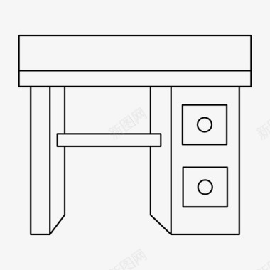 办公桌伏案办公桌家具办公室图标图标