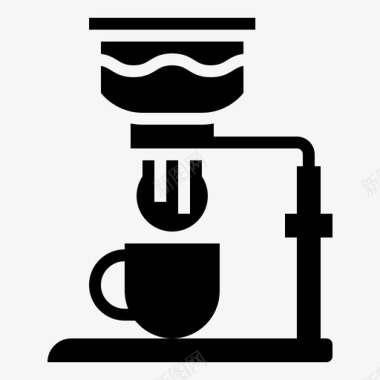 吸管搅拌机饮料咖啡图标图标