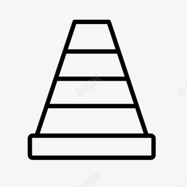 交通锥vlc字形图标图标
