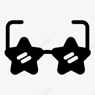 眼镜镜面轮廓图标图标