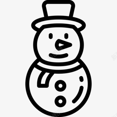 冬天的标志雪人圣诞节十二月图标图标