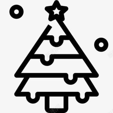 圣诞节装饰森林图标图标