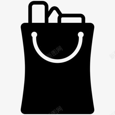 购物袋篮子商场图标图标