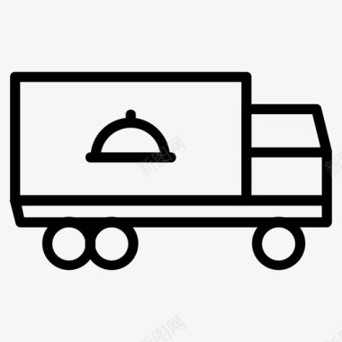 食品车集装箱运输图标图标