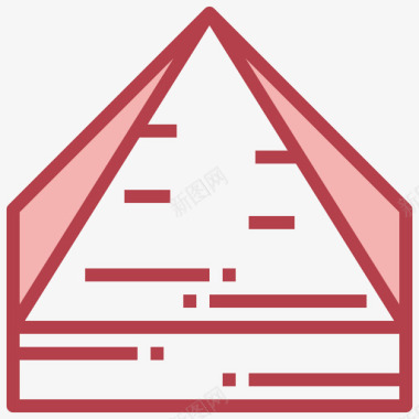 红色蜻蜓金字塔图表和图表6红色图标图标