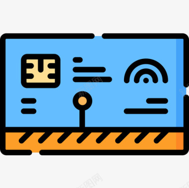 现代家居钥匙卡智能家居52线性颜色图标图标