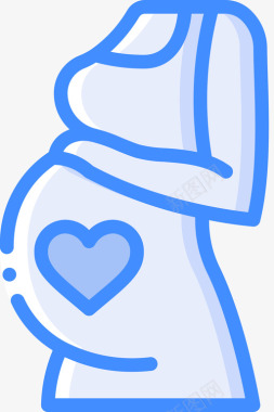 妈妈孕妇43蓝色图标图标
