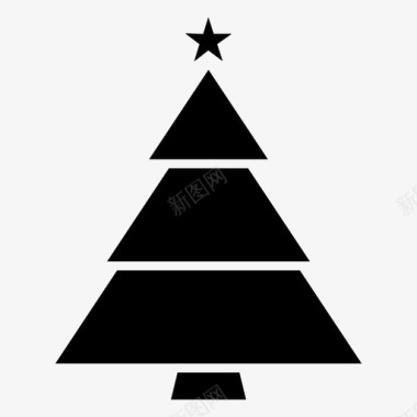 圣诞树假日快乐图标图标