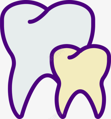 科学图片牙齿牙科学10线性颜色图标图标