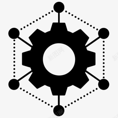 立体标志网络配置cog网络维护图标图标