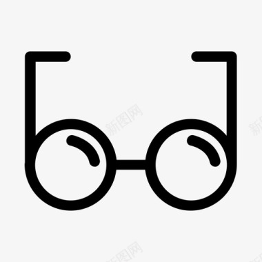 眼镜镜线图标图标