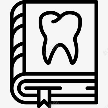 干净的牙齿牙齿牙科学11线形图标图标