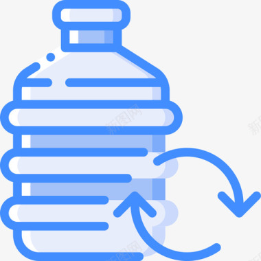 瓶子水13蓝色图标图标