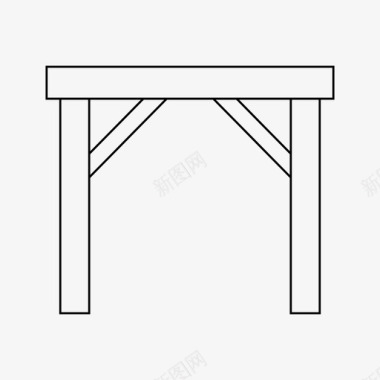 内部招聘桌子装饰家具图标图标