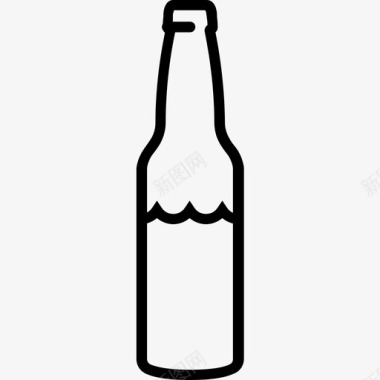 瓶装啤酒酒精狂饮图标图标