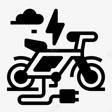 电动自行车充电器能源图标图标