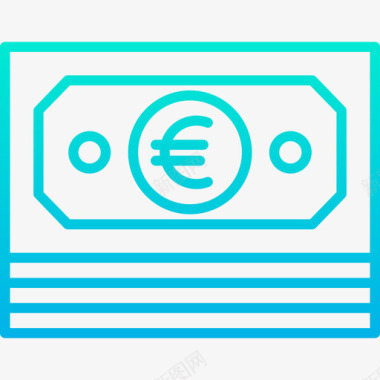 欧元图标欧元金融119梯度图标图标