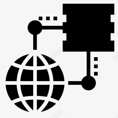 卡通数据连接数据通信连接图标图标