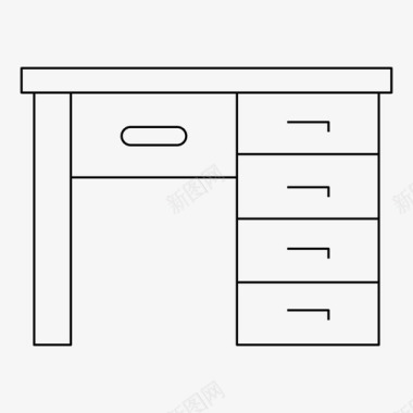 办公装饰书桌装饰家具图标图标