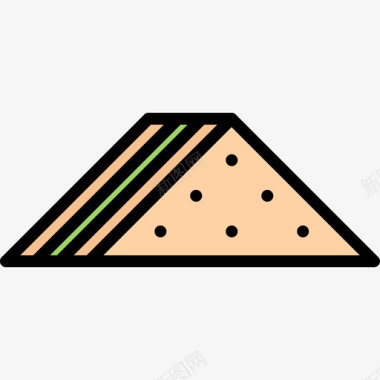 三明治快餐76彩色图标图标