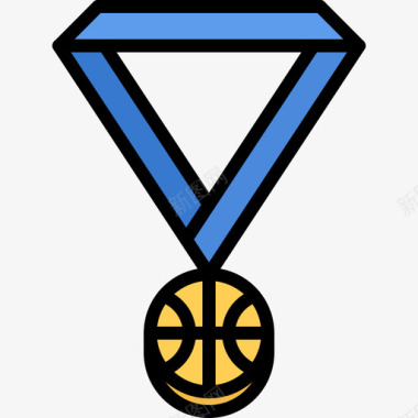奖牌篮球48彩色图标图标