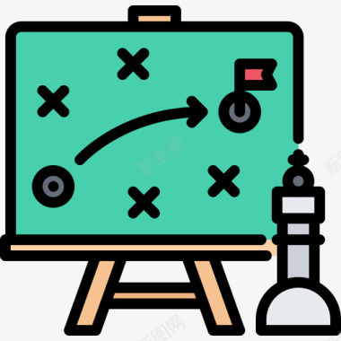 国际象棋棋局战略国际象棋10颜色图标图标