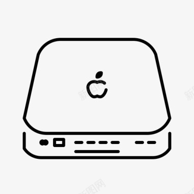 MacMini苹果产品线性图标图标